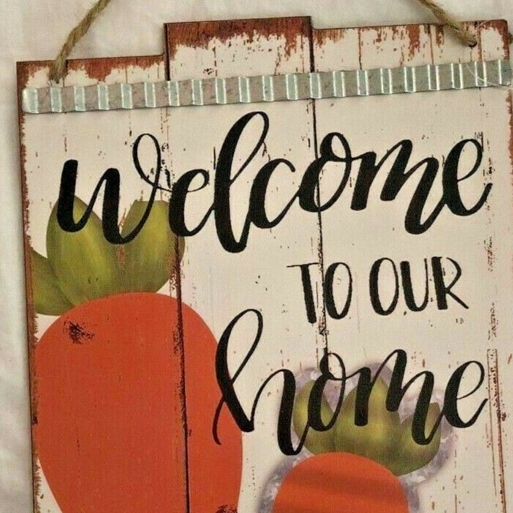 Easter Welcome to our Home Hanging Wall Sign